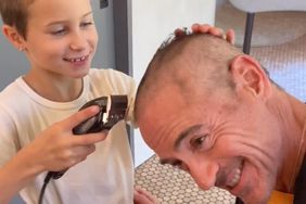 Robert Downey Jr. kids shave his head