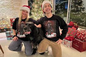 Justin Long and Kate Bosworth Celebrate Christmas in Custom Sweaters Featuring Their Dog Happy