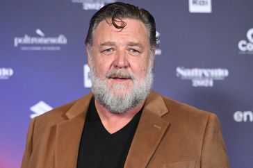 Russell Crowe in the Press Room of the 74 Sanremo Music Festival. Sanremo, February 7th, 2024