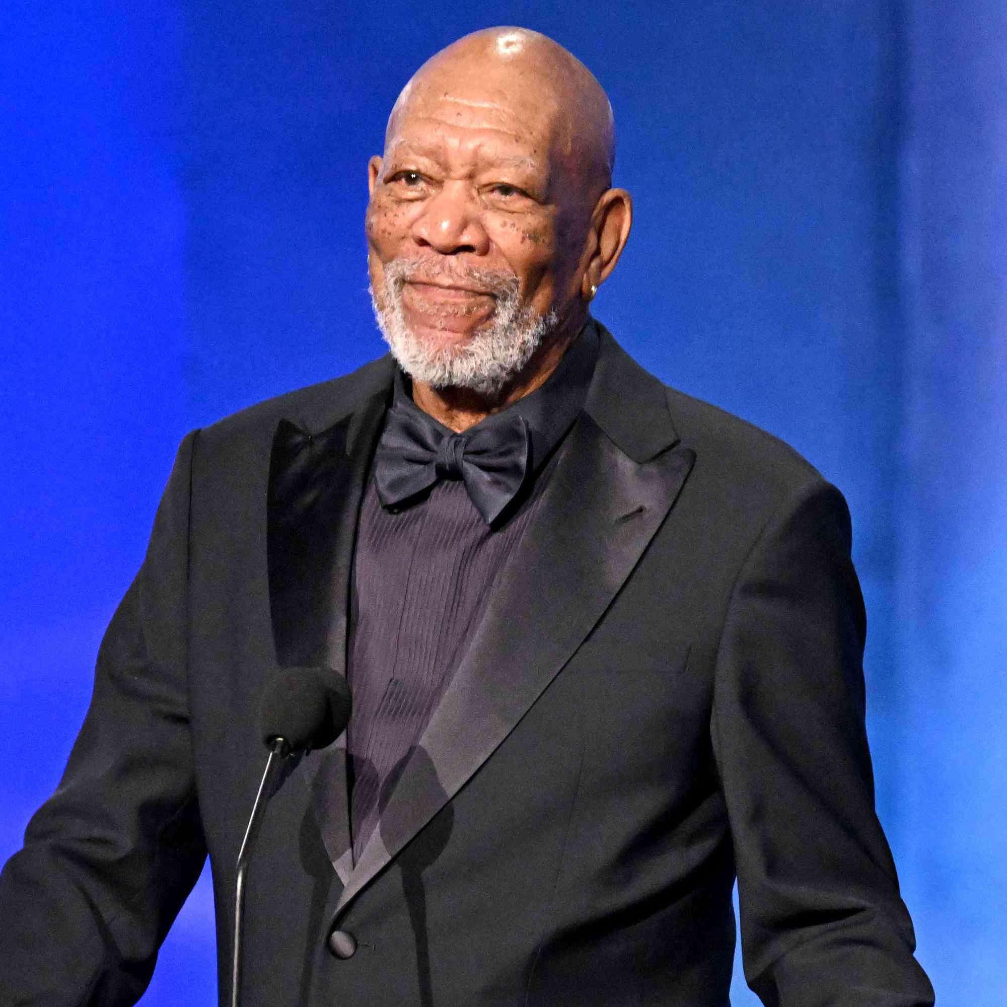 Morgan Freeman speaks onstage during the 49th AFI Life Achievement Award: