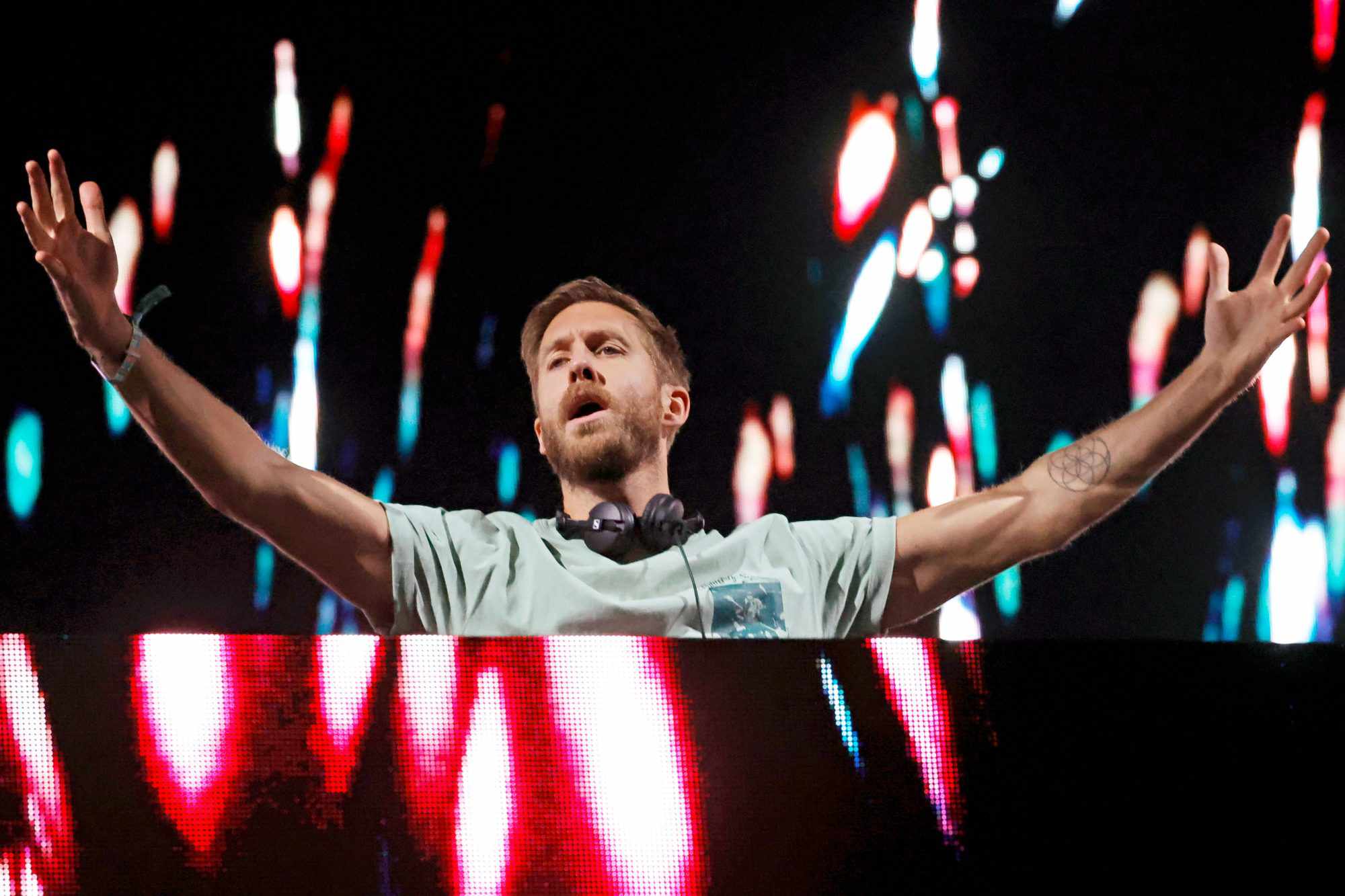 INDIO, CALIFORNIA - APRIL 15: Calvin Harris performs at the Coachella Stage during the 2023 Coachella Valley Music and Arts Festival on April 15, 2023 in Indio, California. (Photo by Frazer Harrison/Getty Images for Coachella)