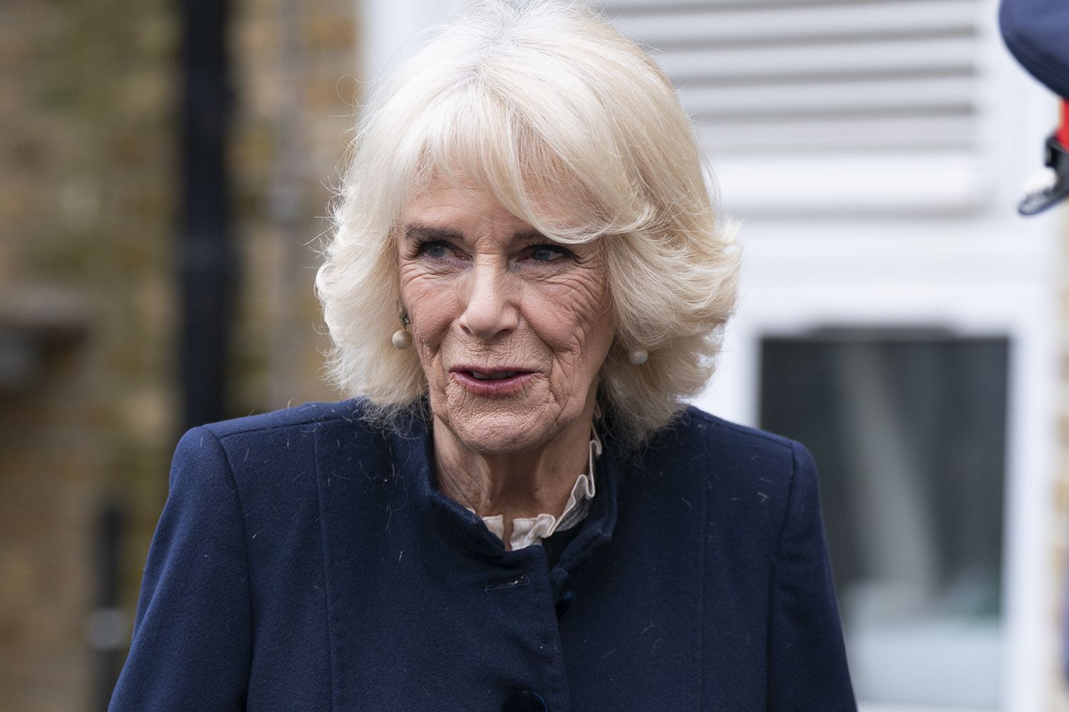 Camilla, Queen Consort during a visit to The Emmaus Community at Bobby Vincent House in West Norwood