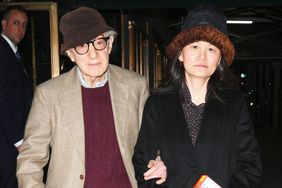 Filmmaker Woody Allen, his wife Soon-Yi Previn, and journalist Bill O'Reilly share smiles as they arrive at Cindy Adams' 94th birthday celebration in New York City.