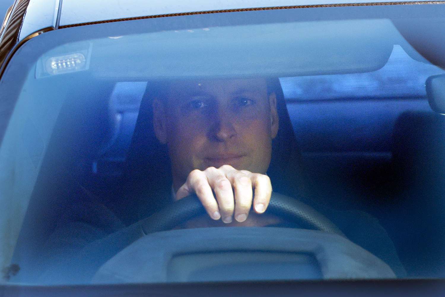Prince William, Prince of Wales seen leaving The London Clinic after visiting Catherine, Princess of Wales on January 18, 2024 in London, England