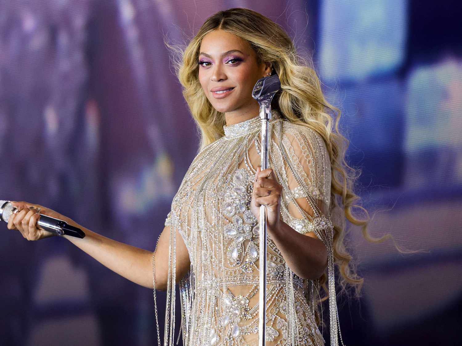 Beyonce performs onstage during the 'Renaissance World Tour'.