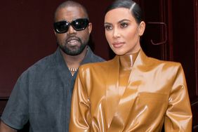 Kim Kardashian West and husband Kanye West leave K.West's Sunday Service At Theatre Des Bouffes Du Nord - Paris Fashion Week Womenswear Fall/Winter 2020/2021 on March 01, 2020 in Paris, France.