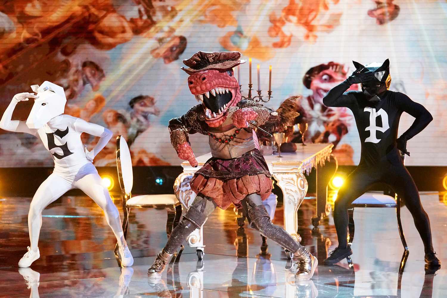 The Masked Singer: T-Rex in the &ldquo;It Never Hurts to Mask: Group C Playoffs&rdquo; episode of THE MASKED SINGER airing Wednesday, March 18