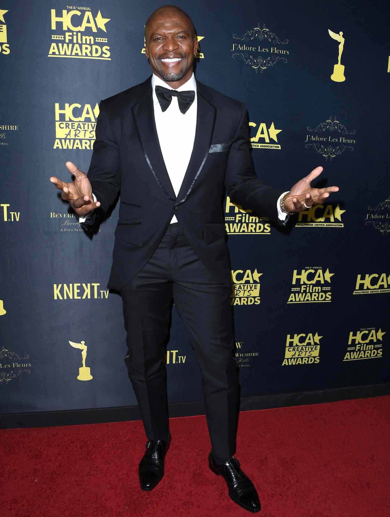 BEVERLY HILLS, CALIFORNIA - FEBRUARY 24: Terry Crews arrives at the Hollywood Critics Association's 2023 HCA Film Awards at Beverly Wilshire, A Four Seasons Hotel on February 24, 2023 in Beverly Hills, California. (Photo by Steve Granitz/FilmMagic)