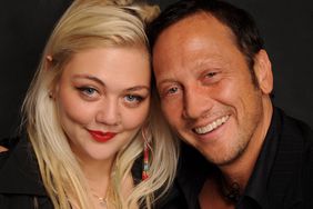 Elle King (L) and her father, comedian Rob Schneider pose at The Ice House Comedy Club on October 15, 2009 in Pasadena, California