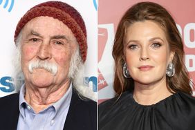 David Crosby visits the SiriusXM studios for the "John Fugelsang Interviews David Crosby" Event at SiriusXM Studios on October 28, 2016 in New York City. (Photo by Ilya S. Savenok/Getty Images for SiriusXM) ; Drew Barrymore attends the Clooney Foundation For Justice Inaugural Albie Awards at New York Public Library on September 29, 2022 in New York City. (Photo by Dimitrios Kambouris/Getty Images for Albie Awards)