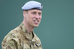 Prince William, Prince of Wales speaks to service personal at the Army Aviation Centre in Middle Wallop