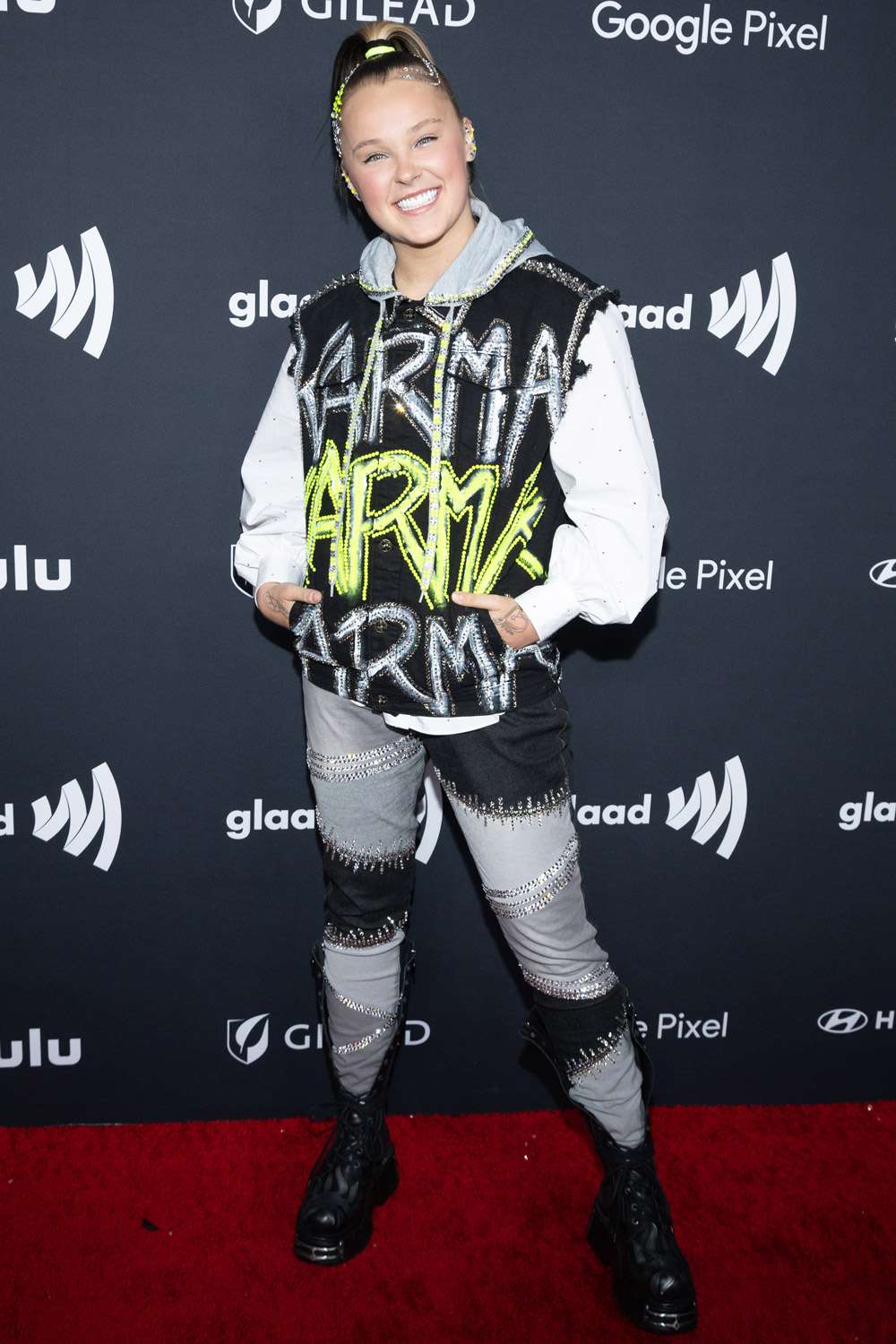 Jojo Siwa attends the 35th Annual GLAAD Media Awards at The Beverly Hilton on March 14, 2024