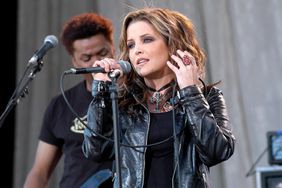 Lisa Marie Presley during Lisa Marie Presley First Public Performance Taped for Good Morning America at El Capitan Parking Lot in Hollywood, California, United States. ***Exclusive*** (Photo by Jeff Kravitz/FilmMagic, Inc)