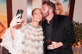 Jennifer Lopez and Ben Affleck at the premiere of "Shotgun Wedding"