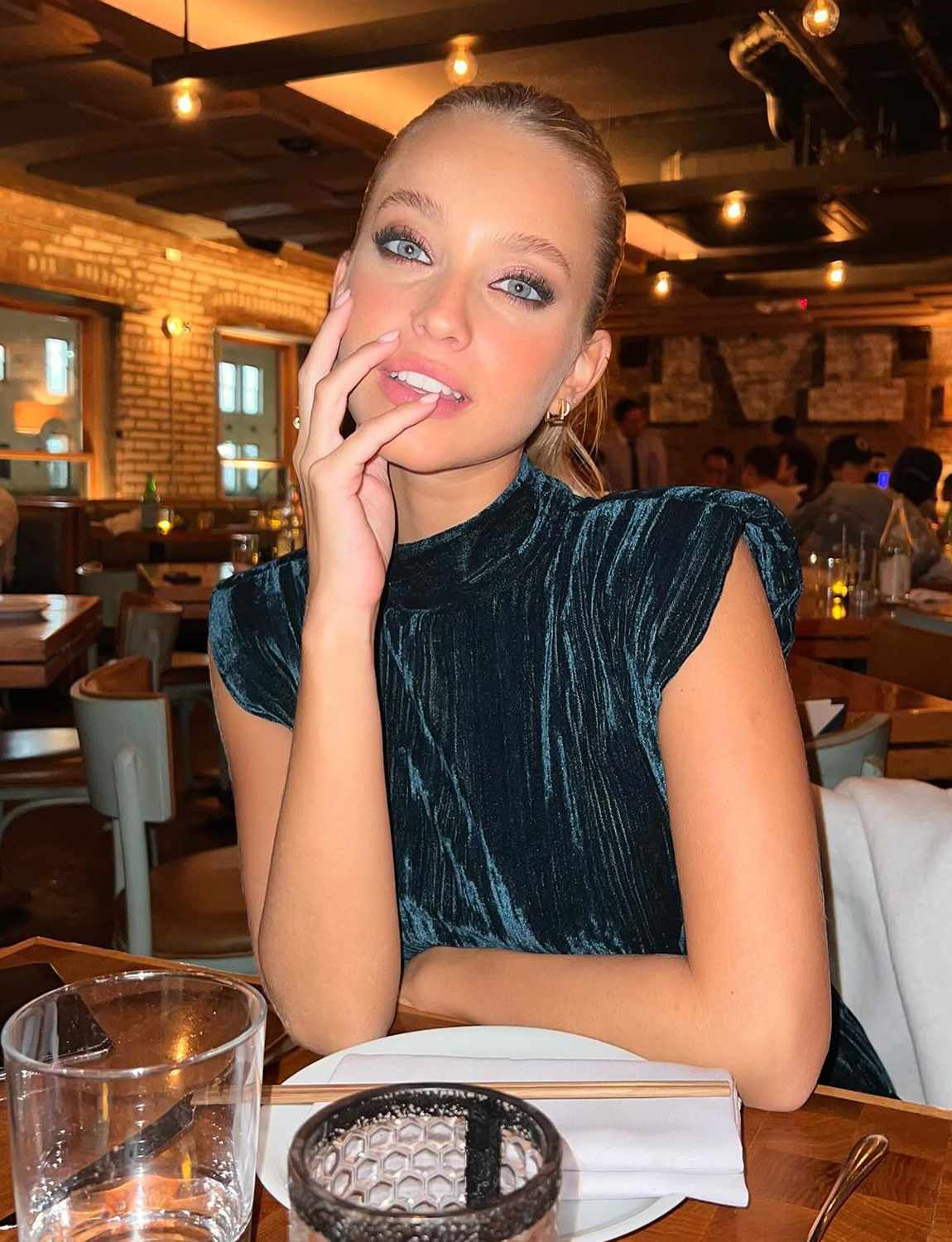 Margarida Corceiro Poses In A Restaurant