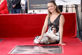 Billie Lourd attends the ceremony for Carrie Fisher being honored posthumously with a Star on the Hollywood Walk of Fame on May 04, 2023 in Hollywood, California.