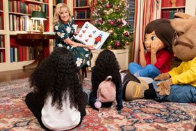 First Lady Jill Biden participates in a filming for PBS Kids