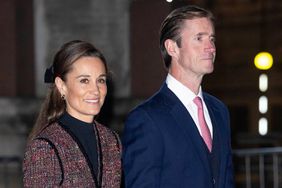 Pippa Matthews and James Matthews attend The "Together At Christmas" Carol Service at Westminster Abbey on December 8, 2023 in London, England.