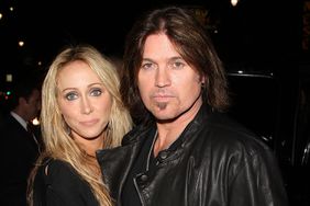 Singer Billy Ray Cyrus and wife Leticia Cyrus arrive at the "Bolt" premiere on November 17, 2008 in Hollywood, California. 
