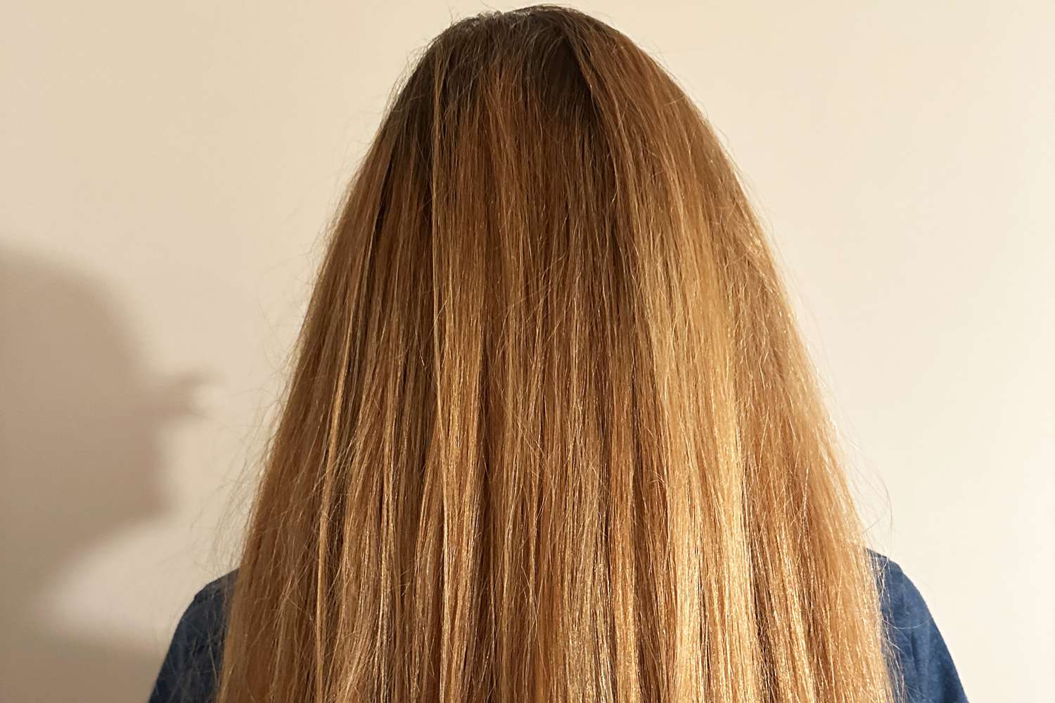 A person's hair after using KÃ©rastase Nutritive Bain Satin Riche Shampoo and Conditioner