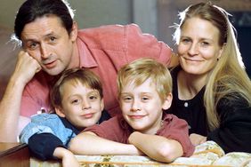 Macaulay and Kieran Culkin with their parents, Kit and Patricia, at home in 1990.
