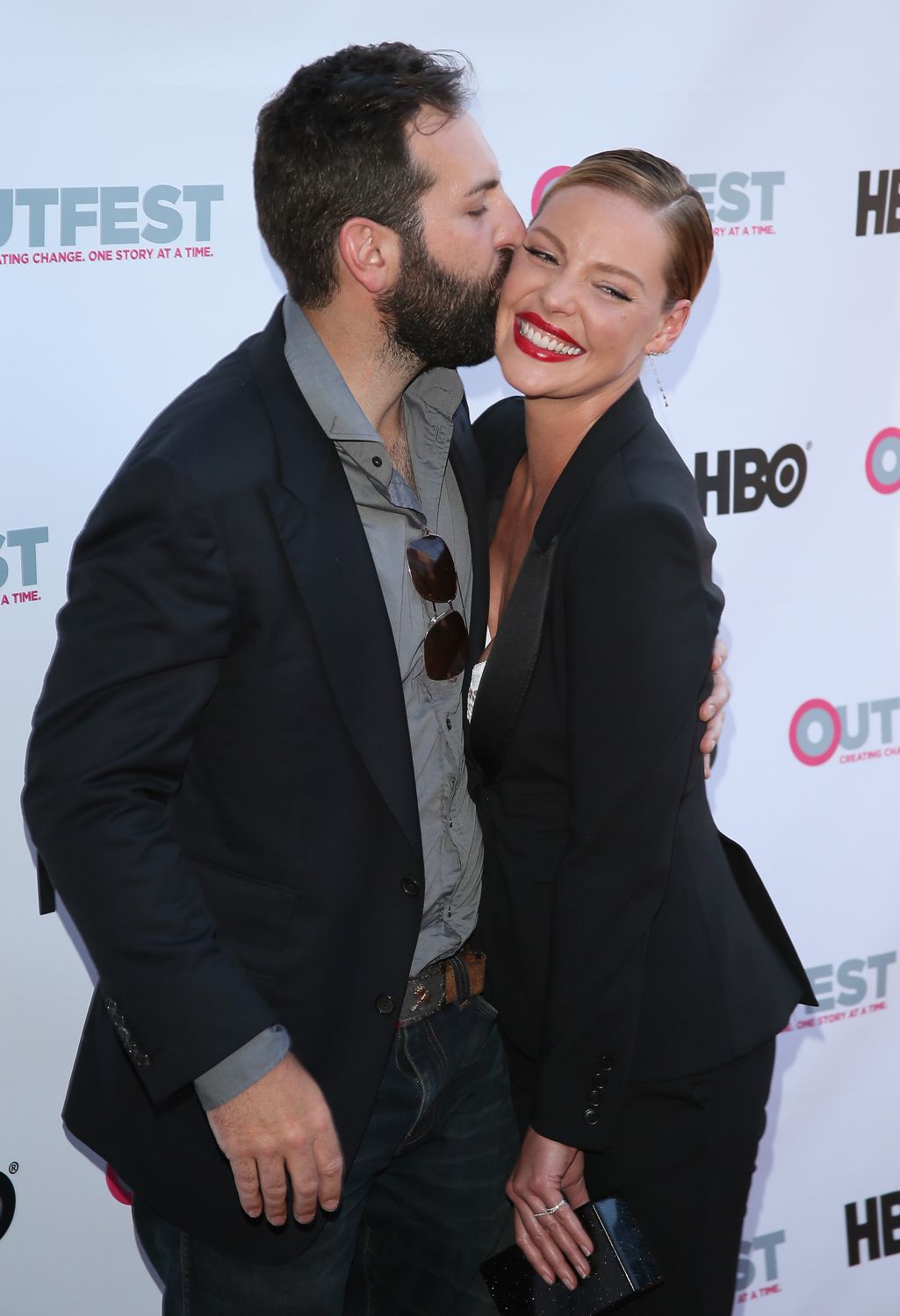Actress Katherine Heigl and Josh Kelley attend the Premiere of IFC's 'Jenny's Wedding'