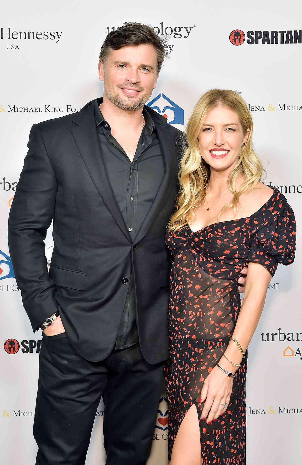Tom Welling (L) and Jessica Rose Lee attend A Sense Of Home's First Ever Annual Gala - The Backyard Bowl at a Private Residence on November 01, 2019 in Beverly Hills, California. 