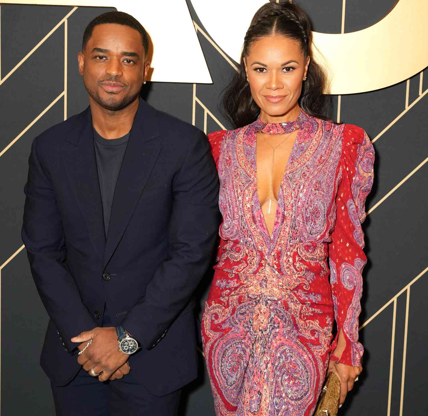 Larenz Tate and Tomasina Tate attend the MACRO Pre-Oscar Party at Citizen News 