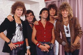 Bon Jovi during their first visit to Japan on August 4, 1984.