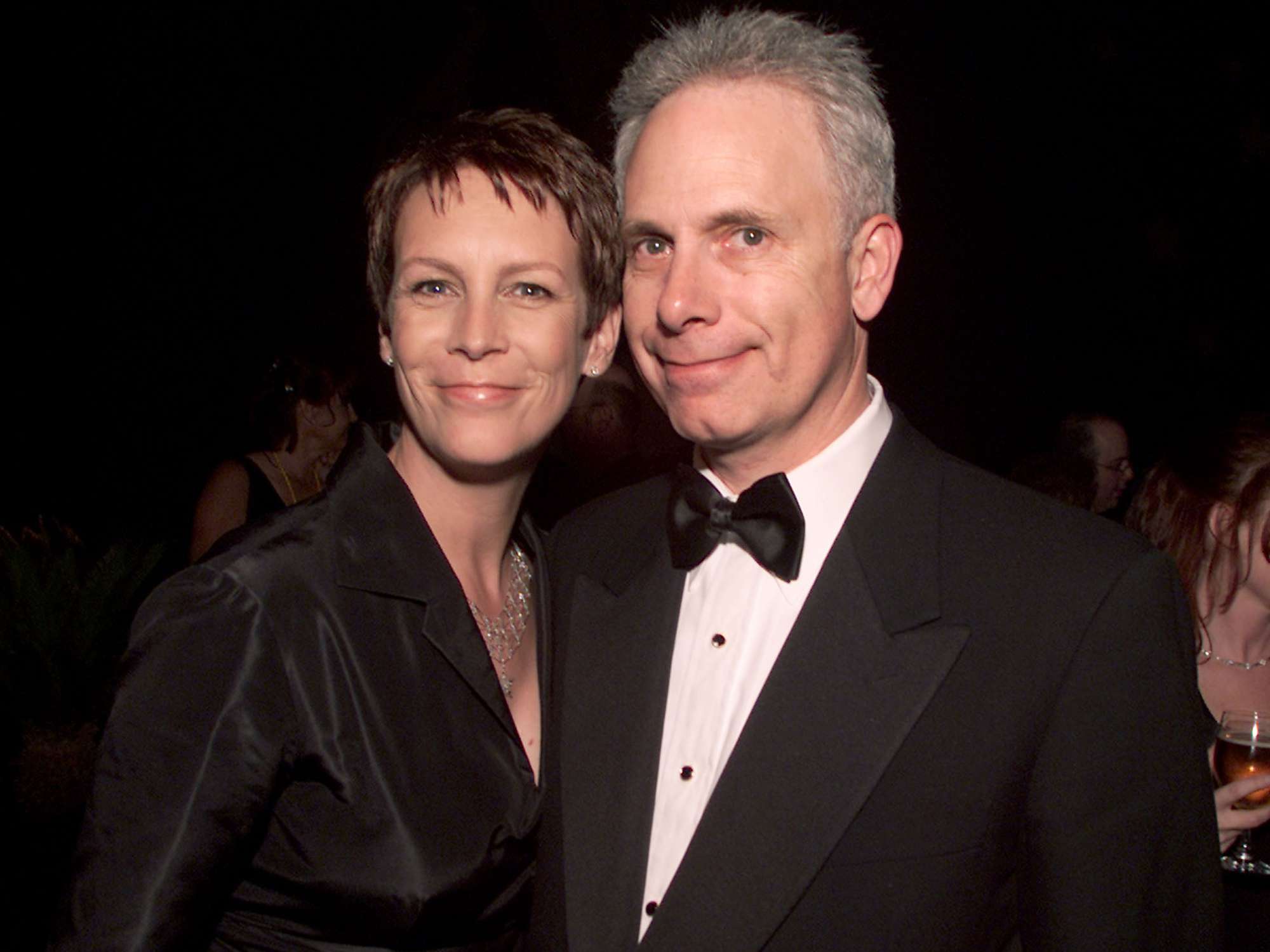 Jamie Lee Curtis and husband Christopher Guest at Comedy Central's post-party after the 15th Annual American Comedy Awards on April 22, 2001.