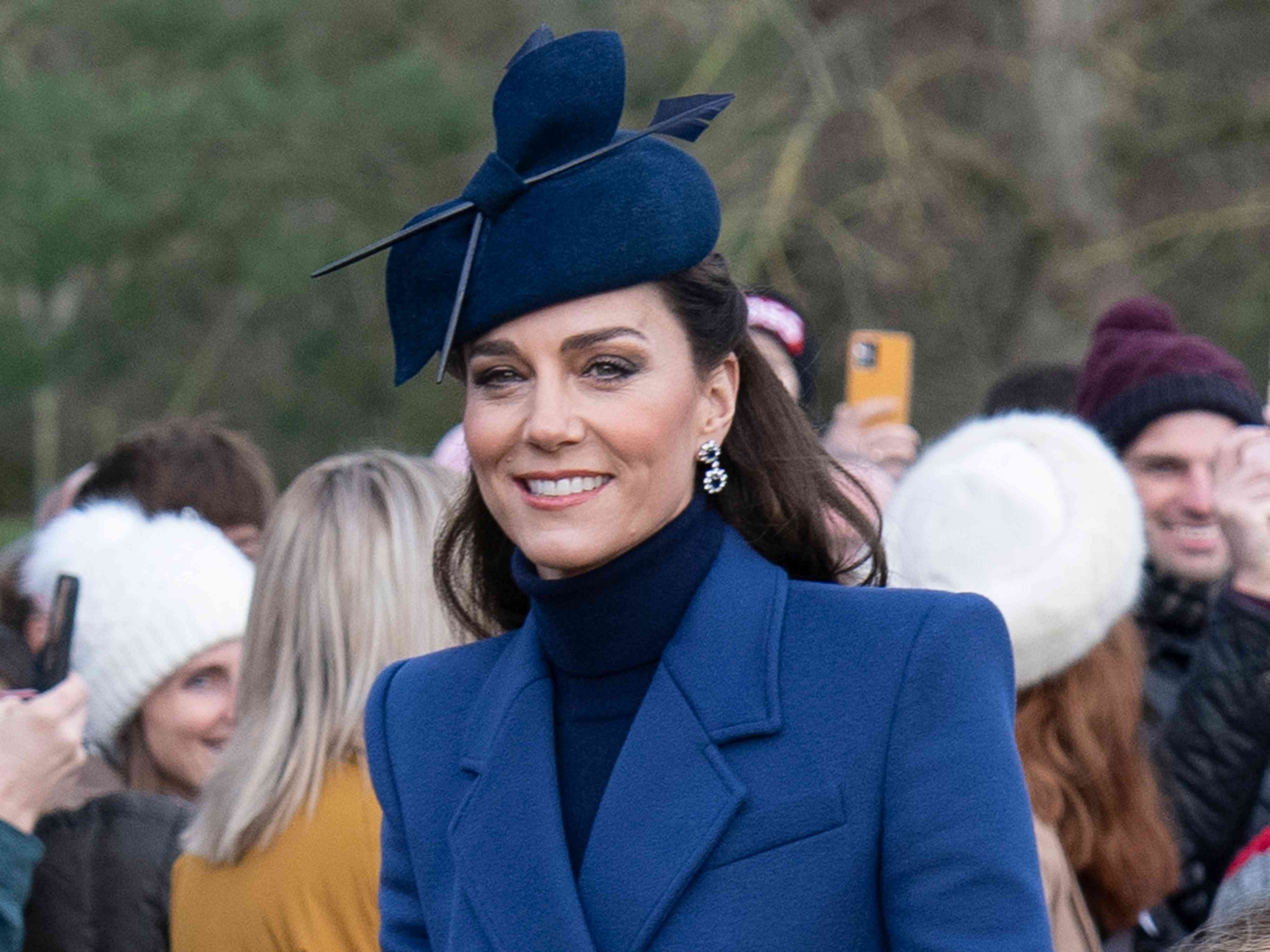 Catherine, Princess of Wales attends the Christmas Day service at St Mary Magdalene Church on December 25, 2023 in Sandringham, Norfolk. (Photo by Mark Cuthbert/UK Press via Getty Images)