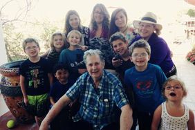 Brian Wilson with his kids and grandchildren on Father's Day in 2014.