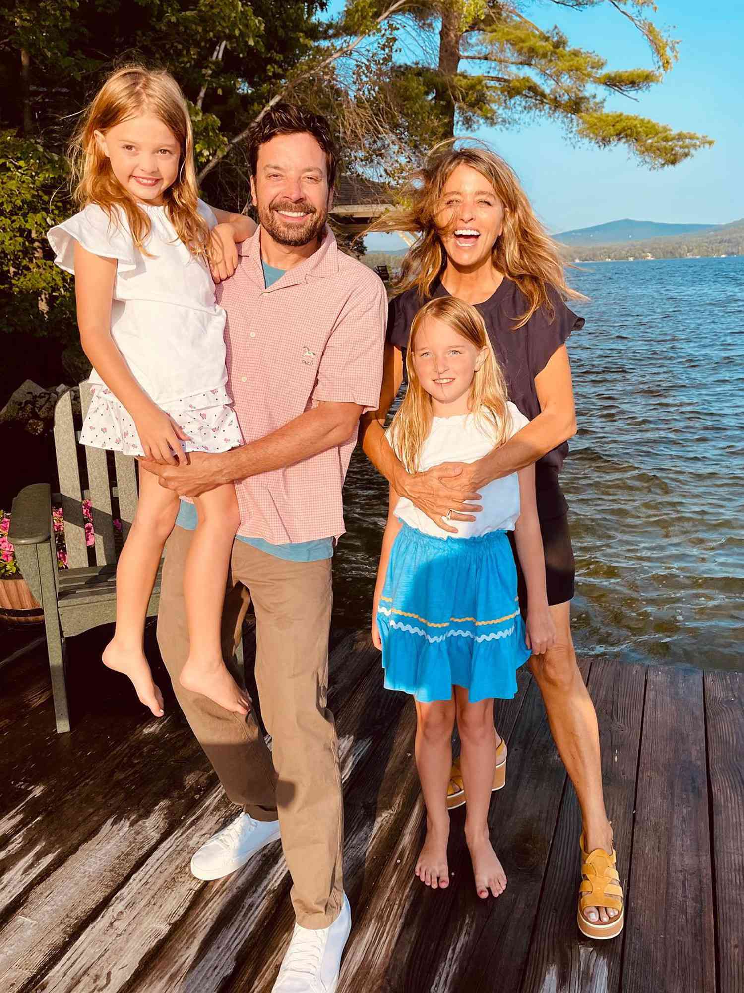 Jimmy Fallon with his family