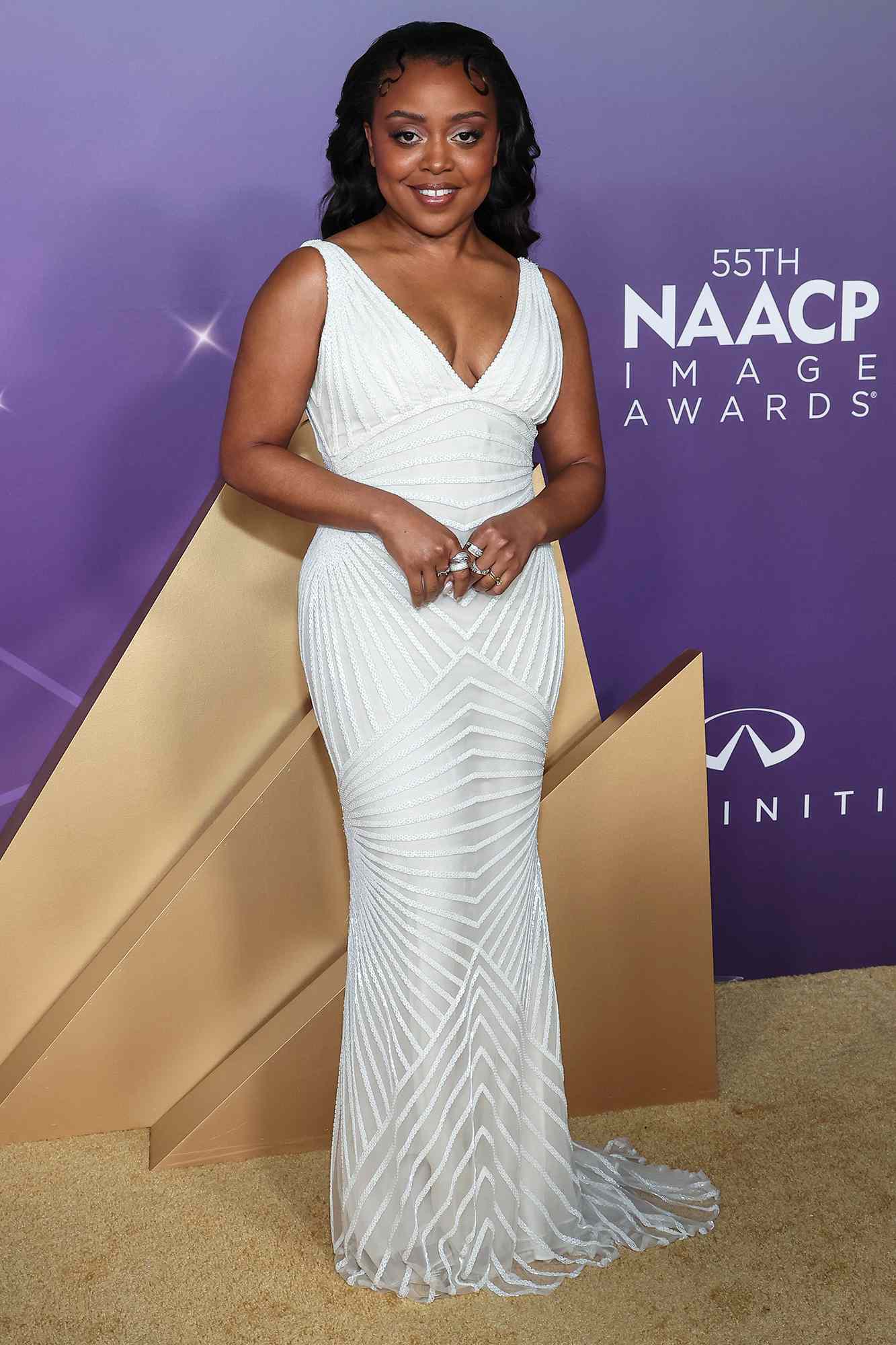 Quinta Brunson at the 55th NAACP Image Awards held at The Shrine Auditorium on March 16, 2024 in Los Angeles, California.