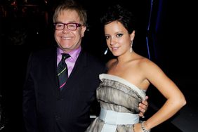 Sir Elton John and Lily Allen attend the GQ Men Of The Year Awards, at The Royal Opera House on September 2, 2008 