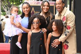 Eudoxie Mbouguiengue, Ludacris and family at the star ceremony where Ludacris is honored with a star on the Hollywood Walk of Fame on May 18, 2023