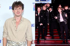 CARSON, CALIFORNIA - JUNE 04: (FOR EDITORIAL USE ONLY) Charlie Puth is seen backstage during the 2022 iHeartRadio Wango Tango at Dignity Health Sports Park on June 04, 2022 in Carson, California. (Photo by Phillip Faraone/Getty Images for iHeartRadio); NEW YORK, NEW YORK - DECEMBER 31: BTS performs during Dick Clark's New Year's Rockin' Eve With Ryan Seacrest 2020 on December 31, 2019 in New York City. (Photo by Eugene Gologursky/Getty Images for Dick Clark Productions )