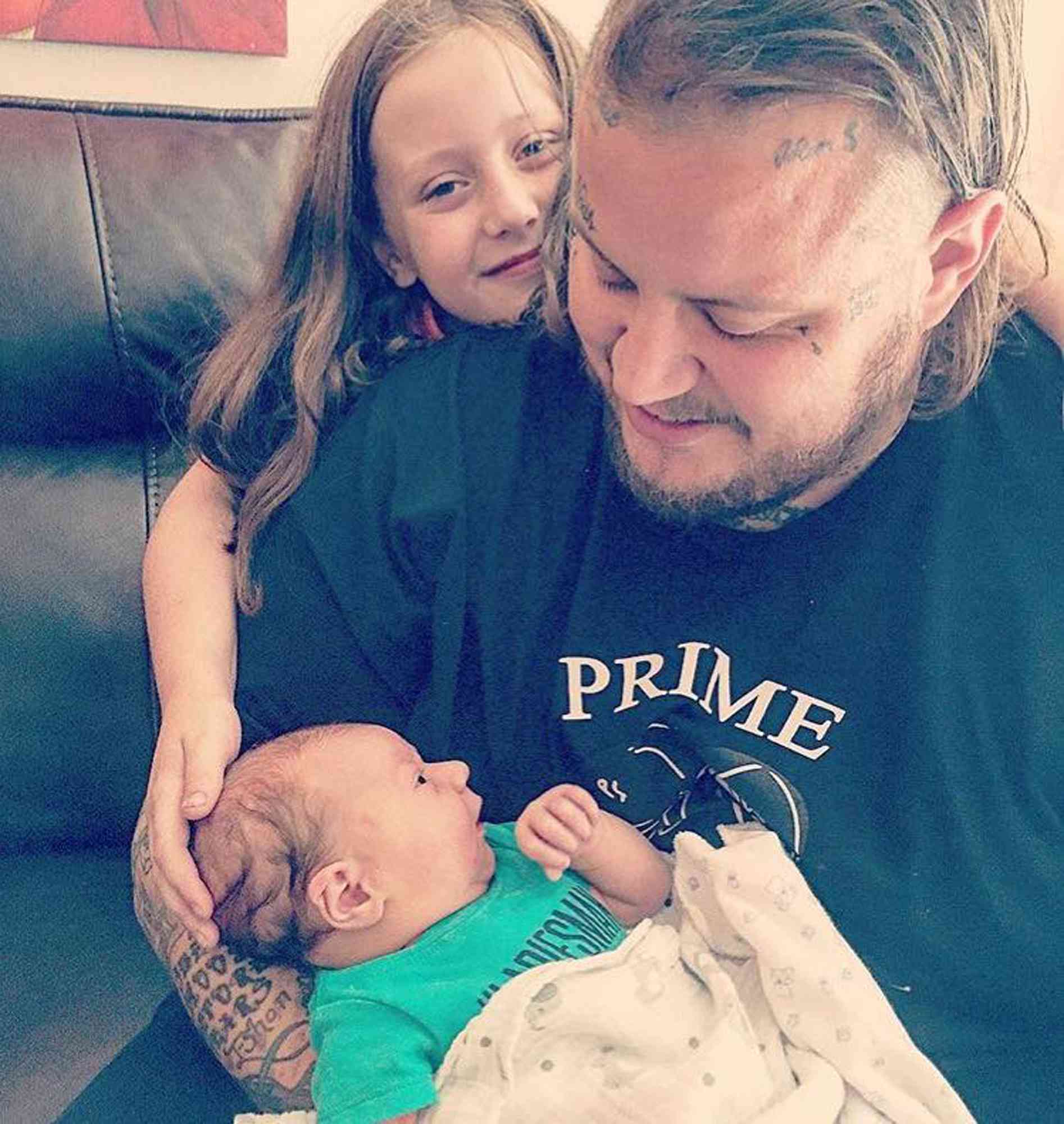 Jelly Roll with daughter Bailee Ann, and son, Noah in 2016
