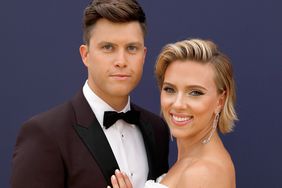 Colin Jost and actor Scarlett Johansson arrive to the 70th Annual Primetime Emmy Awards held at the Microsoft Theater on September 17, 2018