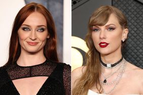 Sophie Turner attends the 2023 Vanity Fair Oscar Party; Taylor Swift attends the 66th GRAMMY Awards