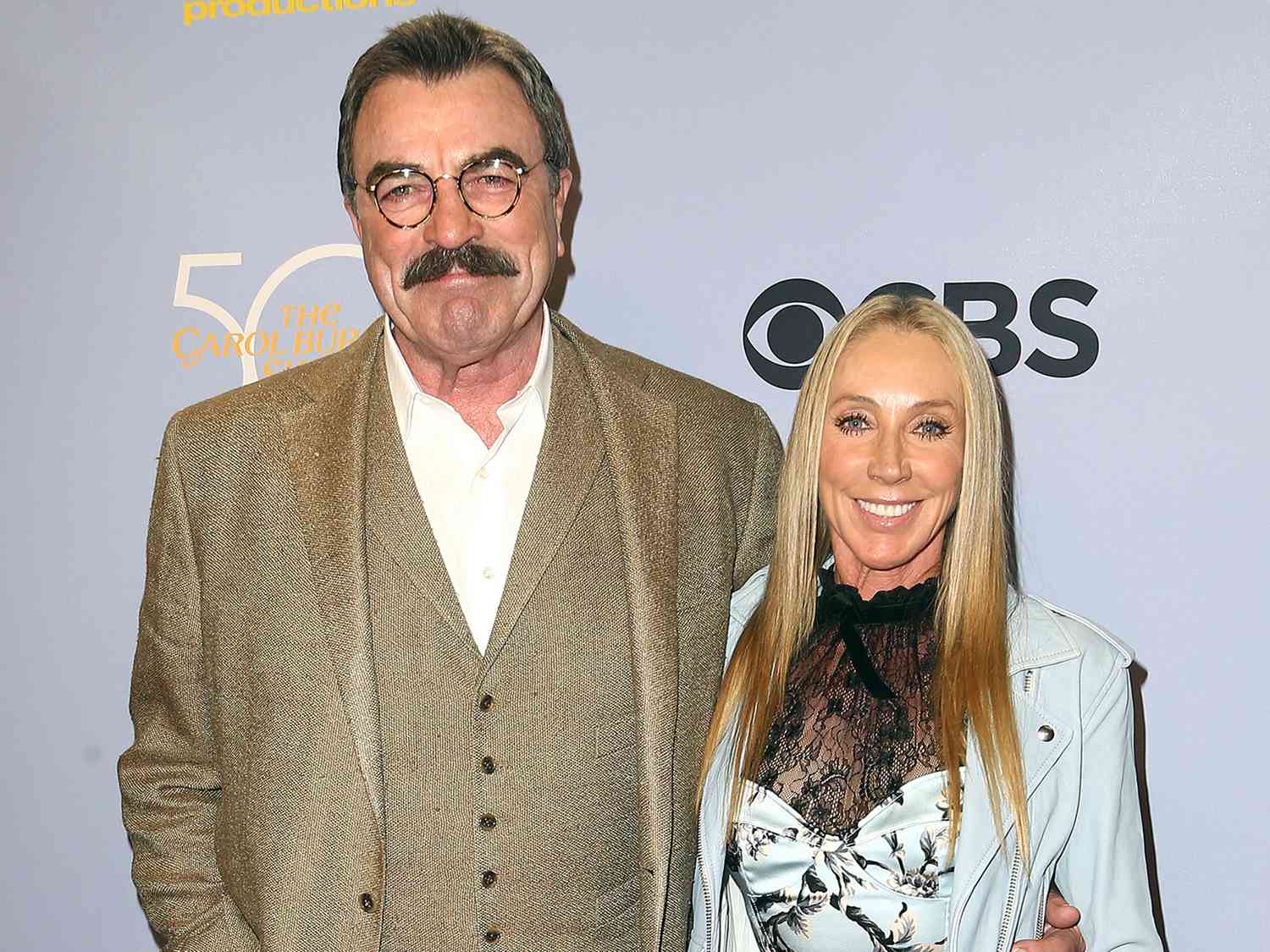 Tom Selleck and Jillie Mack attend the CBS' "The Carol Burnett Show 50th Anniversary Special" at CBS Televison City on October 4, 2017 in Los Angeles, California