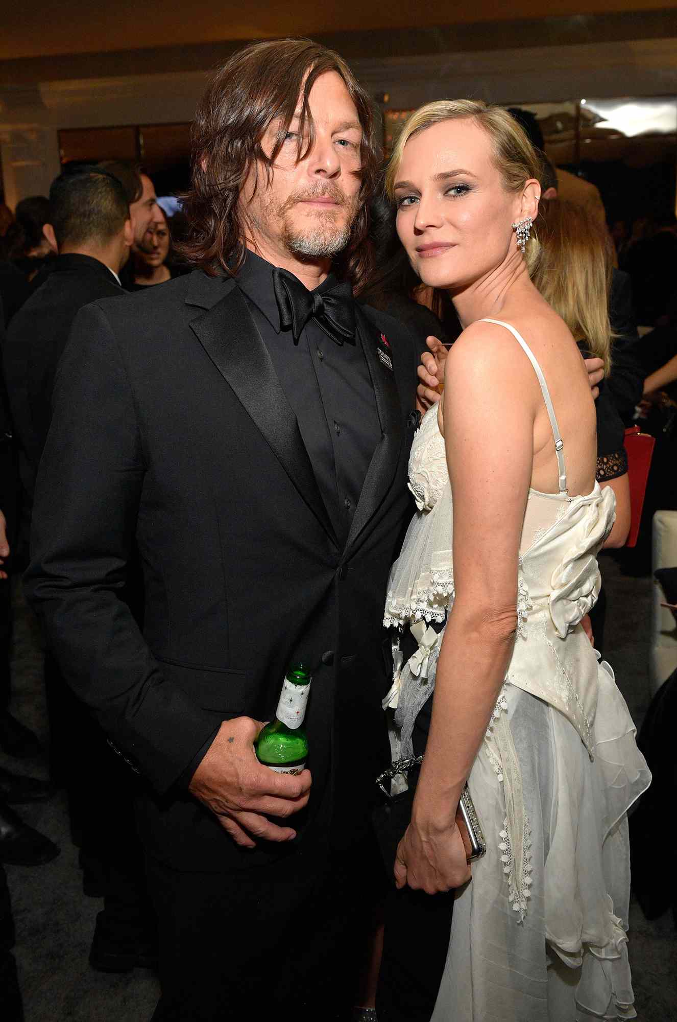 Norman Reedus (L) and Diane Kruger attend the 2018 InStyle and Warner Bros. 75th Annual Golden Globe Awards Post-Party at The Beverly Hilton Hotel on January 7, 2018 in Beverly Hills, California