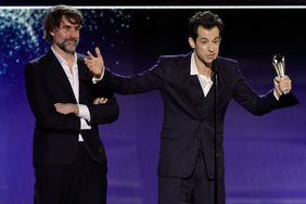 Andrew Wyatt and Mark Ronson accept the Best Song Award for "I'm Just Ken" (from 'Barbie') onstage during the 29th Annual Critics Choice Awards at Barker Hangar on January 14, 2024 in Santa Monica, California
