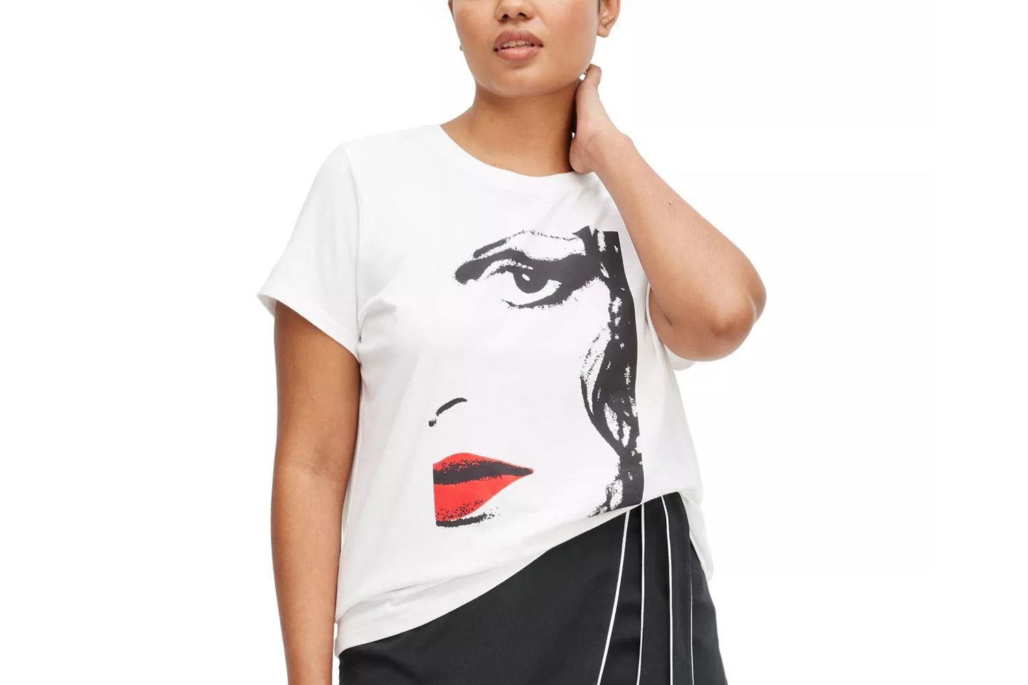 Diane von Furstenberg for Target Women's Crewneck Iconic Red Lip Graphic Short Sleeve T-shirt