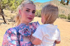 Emma Roberts and her son Rhodes