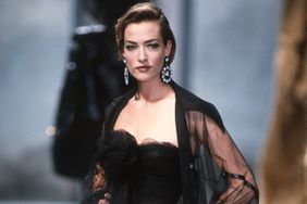 Tatjana Patitz walks the runway during the Chanel Haute Couture show as part of Paris Fashion Week Fall/Winter 1991-1992