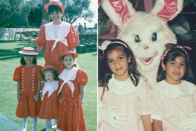 Kim and Kourt Easter bunny throwback