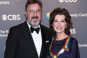 Amy Grant (R) and Vince Gill attend the 45th Kennedy Center Honors ceremony at The Kennedy Center on December 04, 2022 in Washington, DC