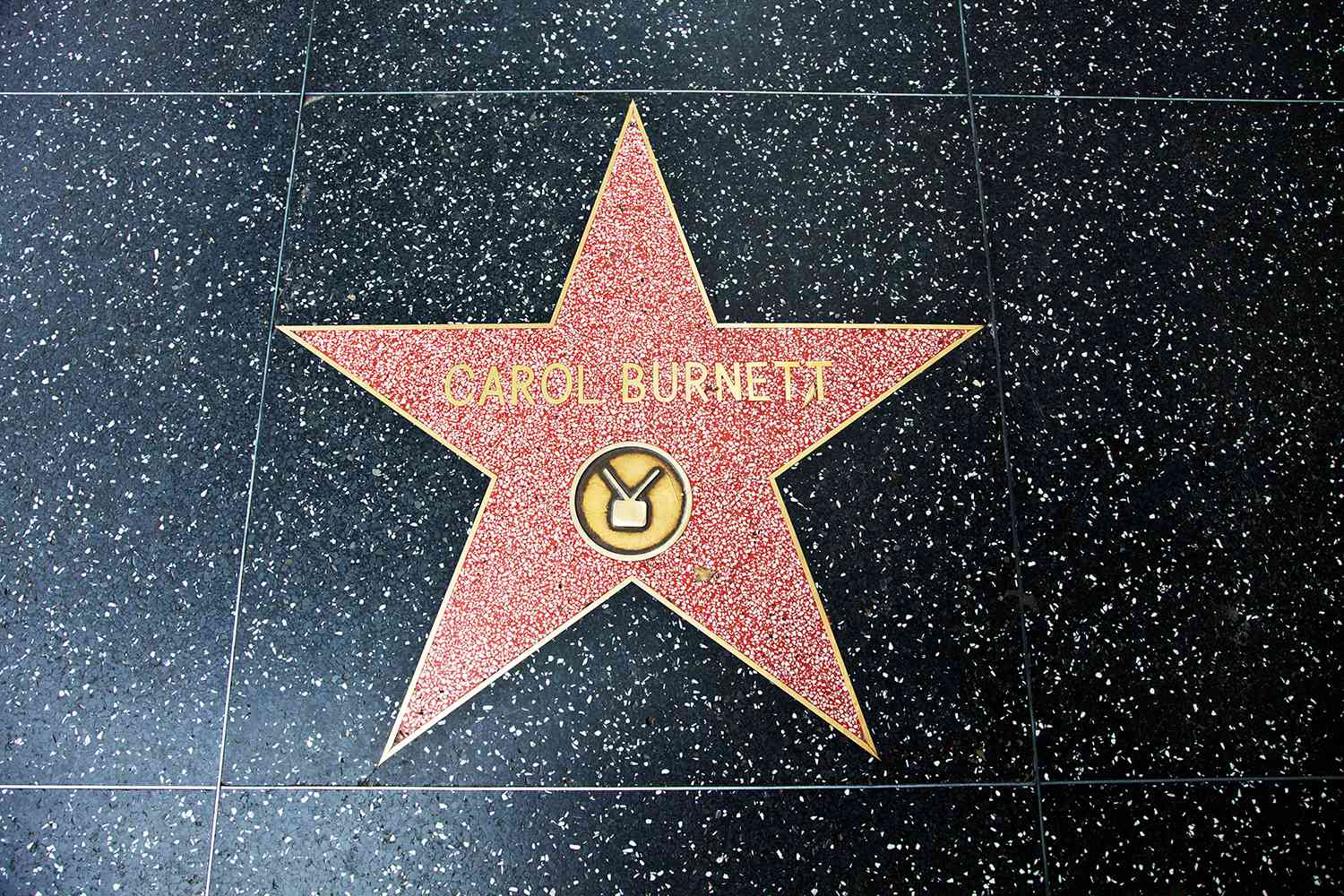 Hollywood Walk Of Fame Carol Burnett achievement in the entertainment industry star.