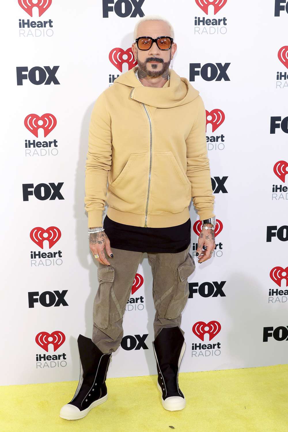 AJ McLean attends the 2024 iHeartRadio Music Awards at Dolby Theatre in Los Angeles, California on April 01, 2024.